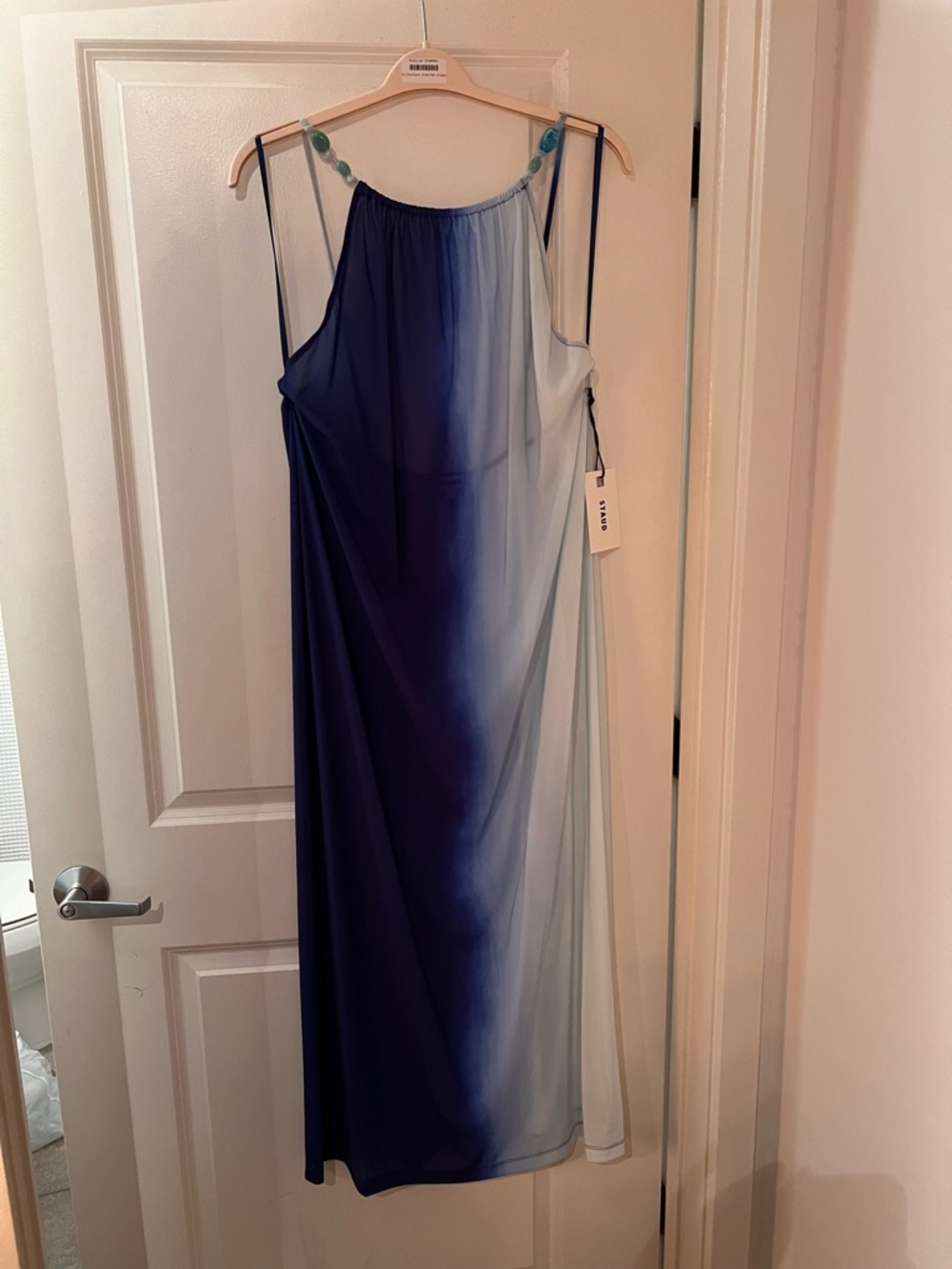 STAUD Ombre Blue Maxi Dress